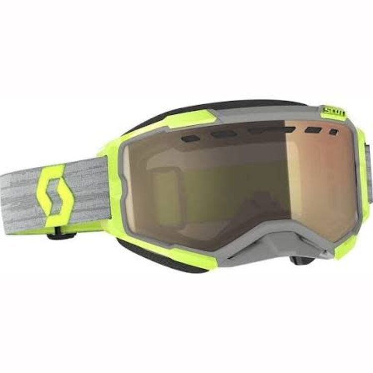 SCOTT Scott - Fury LS Snow Cross Goggle - Grey/Yellow - Bronze Chrome Lens