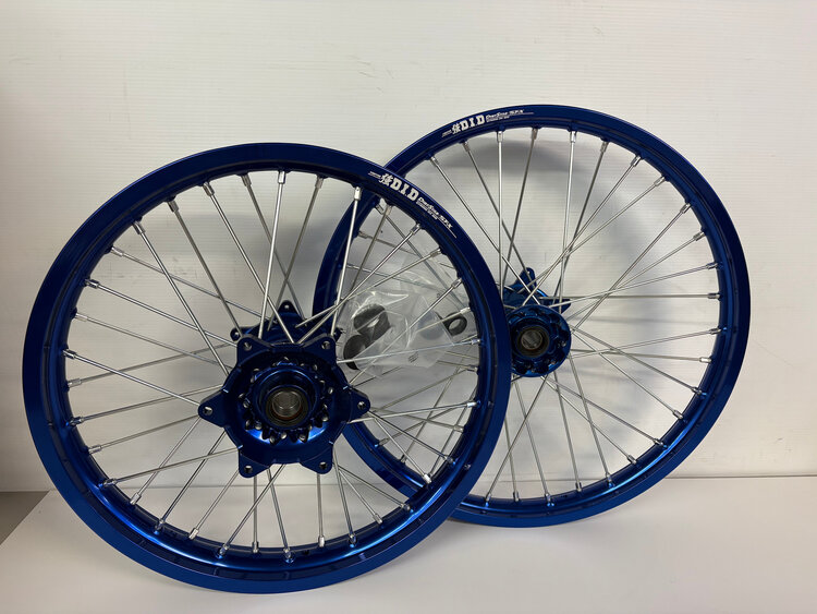 KITE Kite Racing - Complete Wheel Set - DID STX Rims - 19"Rear/21"Front - Yamaha YZ250F/450F - Blue/Blue