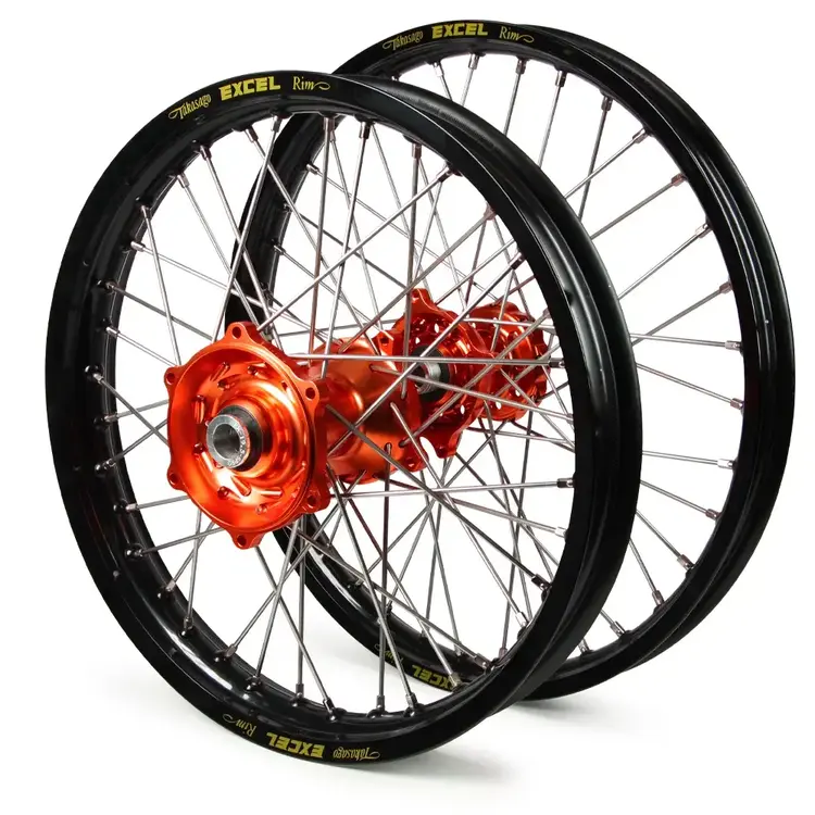 KITE Kite/Excel Signature - Complete Wheel Set - 19"Rear/21"Front - KTM - Orange/Black