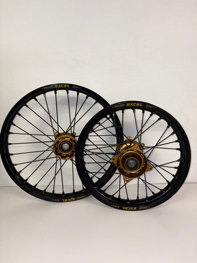 KITE Kite/Excel Complete Wheel Set - 14"Rear/17"Front - KTM/Husq/Gas 85cc - Bronze/Black