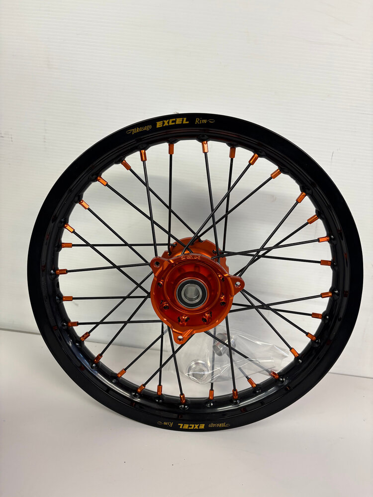 KITE Kite/Excel Wheel Set - 12"Rear/14"Front - KTM/HUSQ/GAS 65cc '02-'24 - Orange/Black/Black