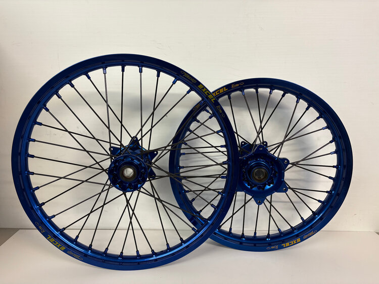 KITE Kite/Excel Signature Wheel Set - 19"Rear/21"Front Yamaha YZ250F/450F - Blue/Blue/Black