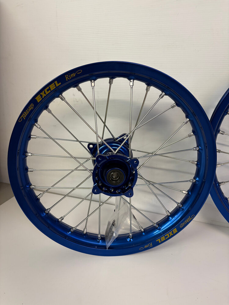 KITE Kite/Excel Complete Wheel Set - 16"Rear/19"Front - Yamaha YZ85/Suzuki RM85 - Blue/Blue/Silver