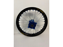 KITE Kite/Excel Wheel Set KX85 '01-'27 16"/19" - Blue Hubs/Black Rims/Silver Spokes/Blue Nipples
