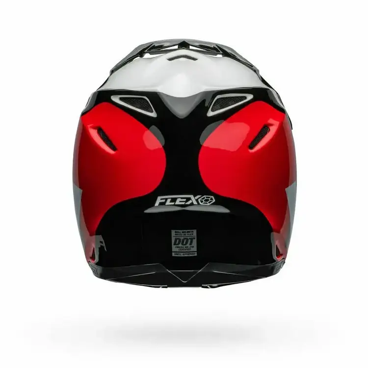 BELL Bell Moto-9S Flex Hello Cousteu Stripes Helmet Medium  White/Red