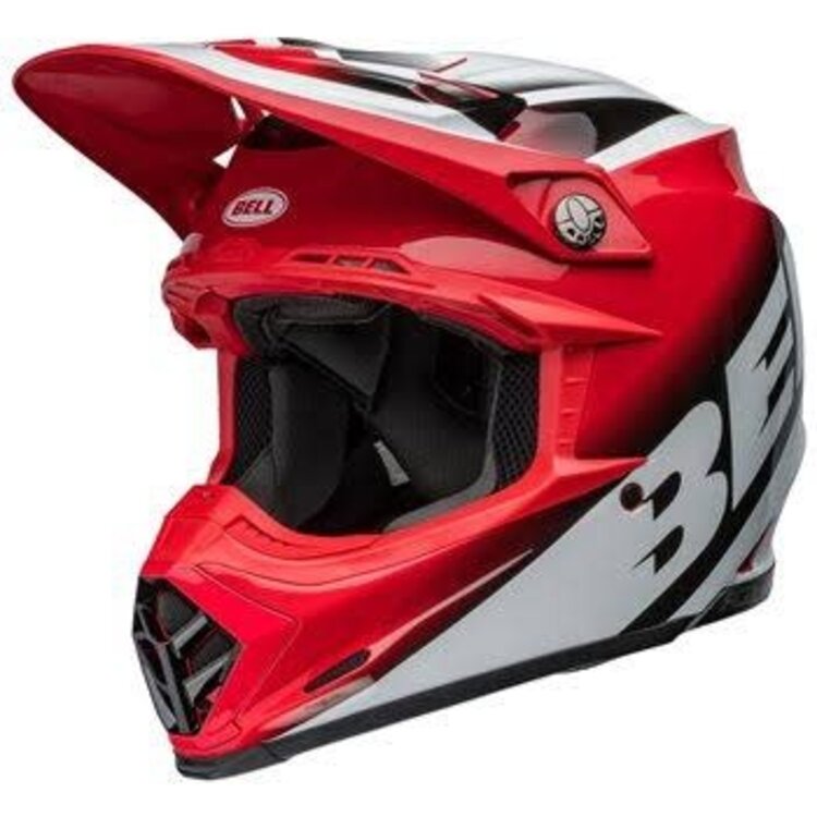 BELL MOTO-9S FLEX HELMET RAIL GLOSS RED/WHITE
