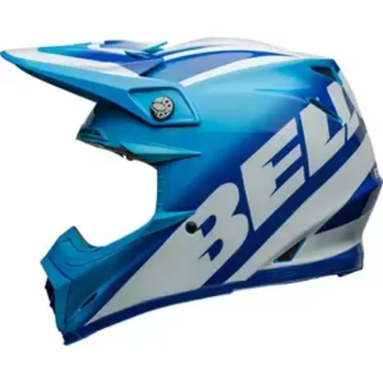 BELL MOTO-9S FLEX HELMET RAIL GLOSS BLUE/WHITE