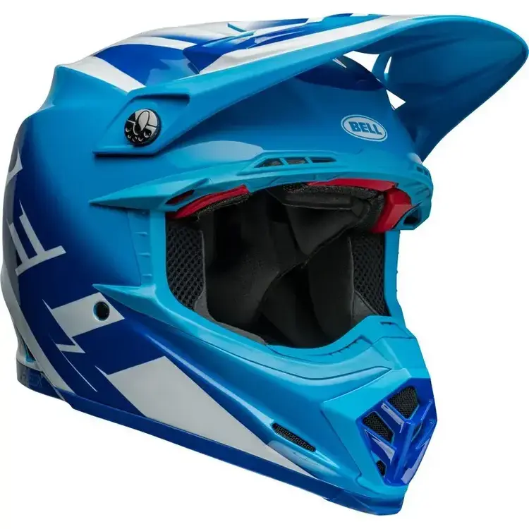 BELL MOTO-9S FLEX HELMET RAIL GLOSS BLUE/WHITE