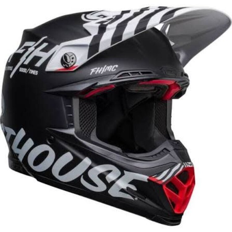 BELL MOTO-9S FLEX HELMET FH CREW MATTE BLACK/WHITE