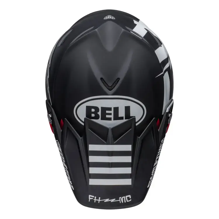 BELL MOTO-9S FLEX HELMET FH TRIBE MATTE/GLOSS BLACK/WHITE
