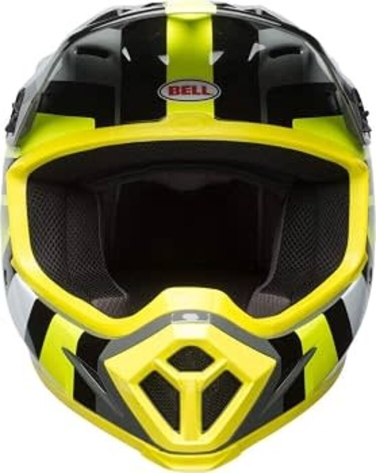 BELL MX-9 MIPS GLOSS HI-VIZ YELLOW/BLACK  MARUDER SM
