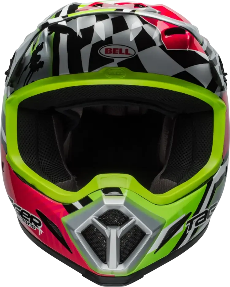 BELL BELL MX-9 MIPS TAGGER ASYMMETRIC GLOSS PINK/GREEN