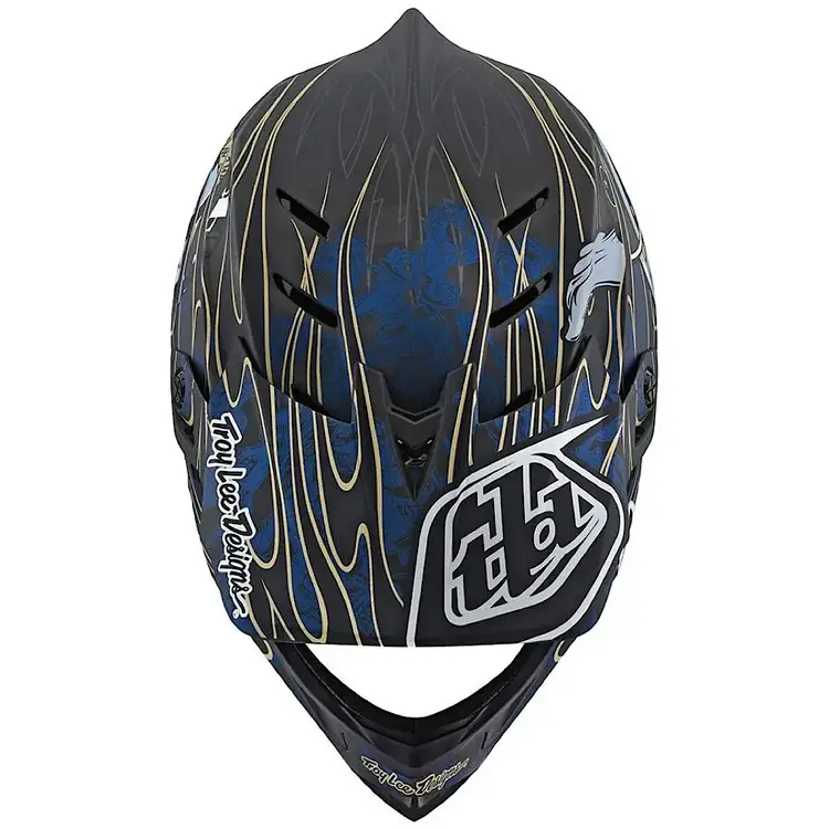 TROY LEE DESIGNS D4 CARBON HELMET EYEBALL BLUE