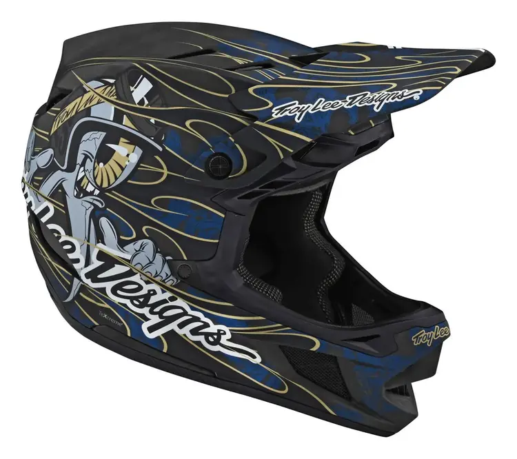 TROY LEE DESIGNS D4 CARBON HELMET EYEBALL BLUE