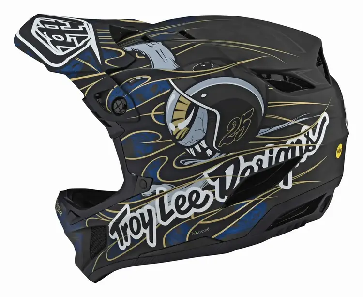 TROY LEE DESIGNS D4 CARBON HELMET EYEBALL BLUE
