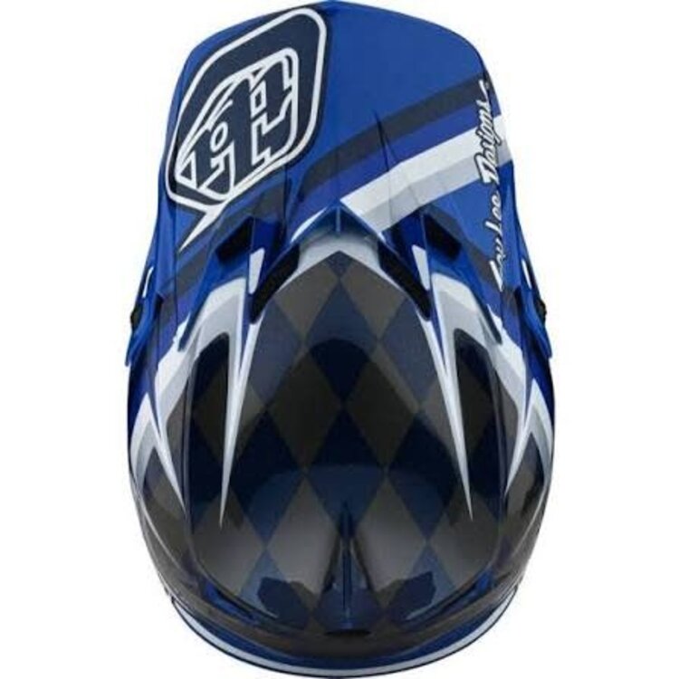 TROY LEE DESIGNS SE4 Warped Helmet Blue Youth YL