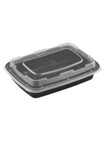 Tiya, Inc. TY-16 - 16oz Rectangular Microwavable Container with Lid, 150 sets (50/6)