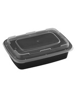 Tiya, Inc. TY-24 - 24oz Rectangular Microwavable Container with Lid, 150 sets (50/6)