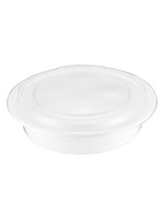 Gladway TY-R48W / RDWH48 - 48oz Round Microwaveable Container with Lid, White, 150 sets (50/6)