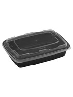 Gladway TY-32 / RC32 - 32oz Rectangular Microwaveable Container with Lid, 150 sets (50/6)