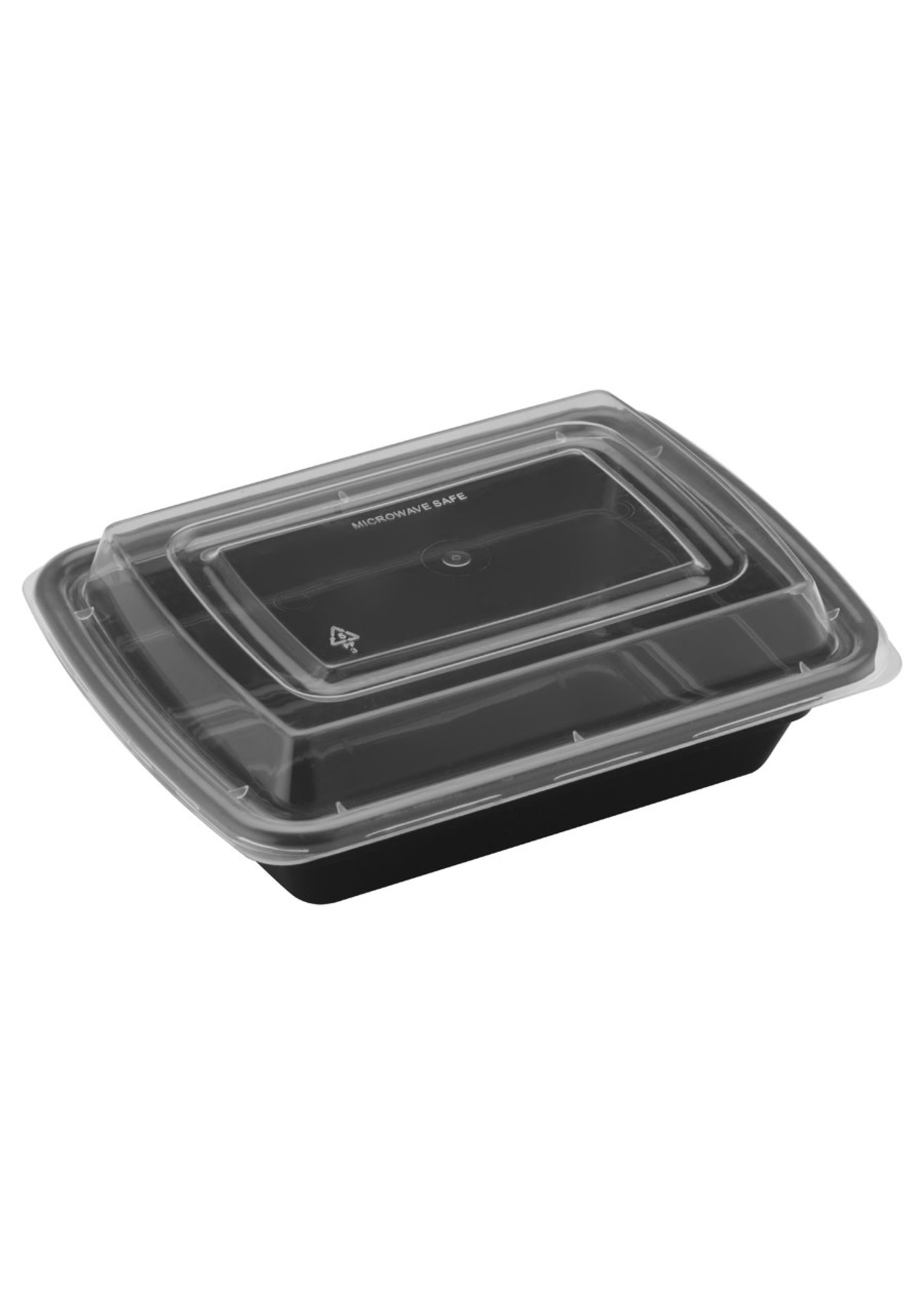 Gladway E-12 / SRC12 - 12oz Rectangular Microwaveable Container with Lid, 150 sets (50/6)