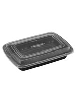 Gladway E-28 / SRC28 - 28oz Rectangular Microwaveable Container with Lid, 150 sets (50/6)