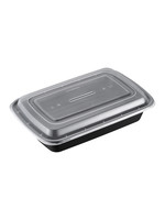 Gladway E-42 / SRC42 - 42oz Rectangular Microwaveable Container with Lid, 150 sets (50/6)