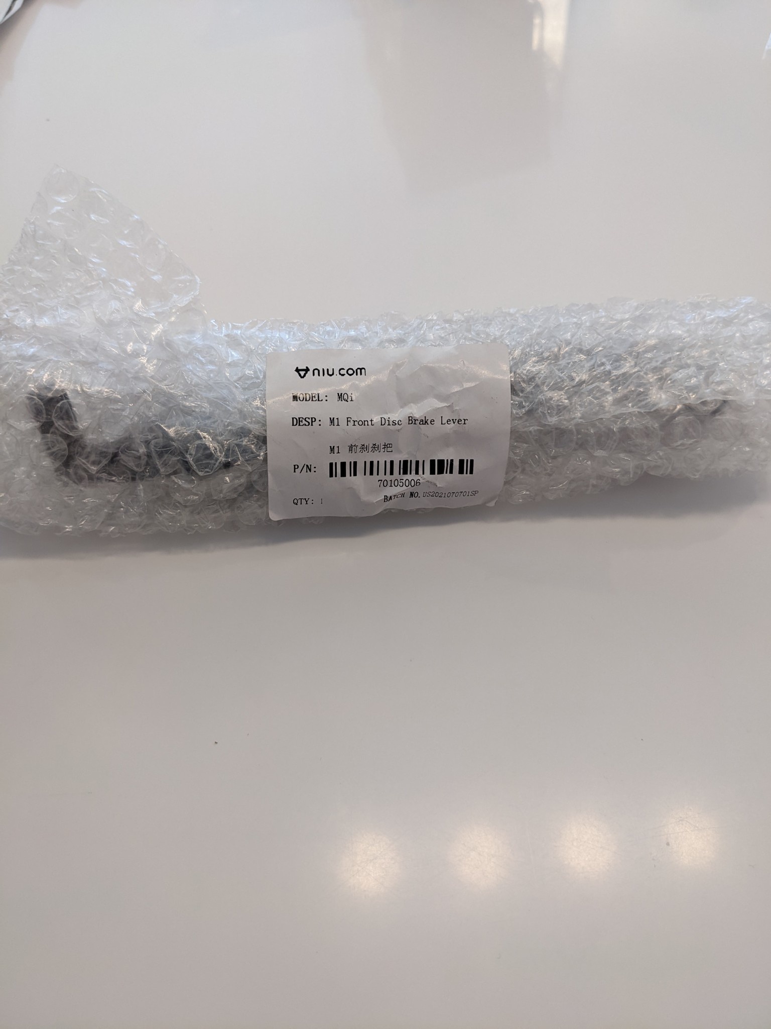 NIU LEVER - FRONT BRAKE (M+ SPORT)