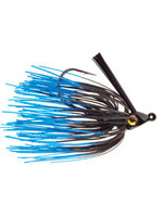 SANTONE RAYBURN SWIM JIG 5/16OZ - BLACK BLUE TIPS