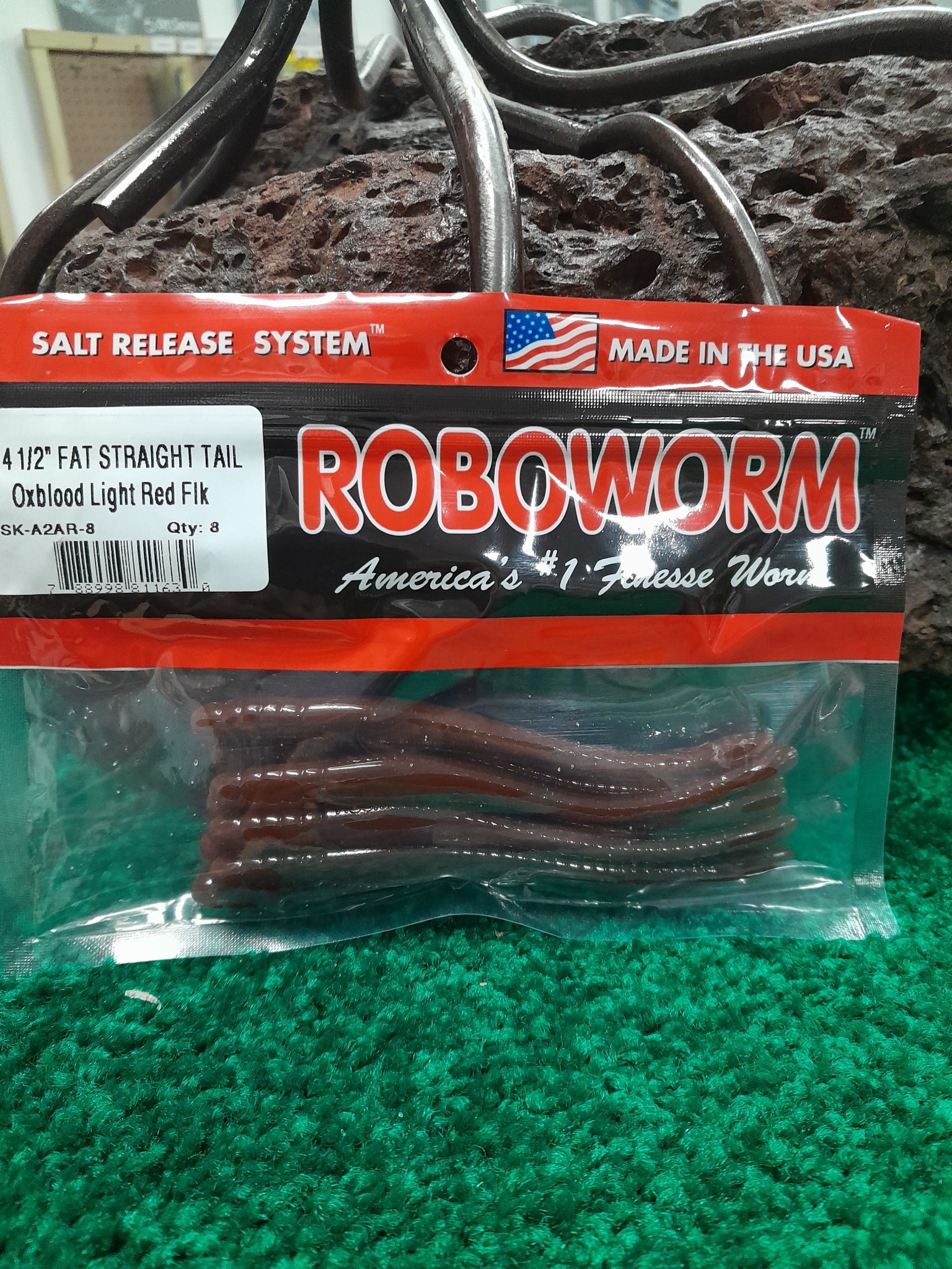 Roboworm Straight Tail Worm Bait, 4-1/2, Soft Baits