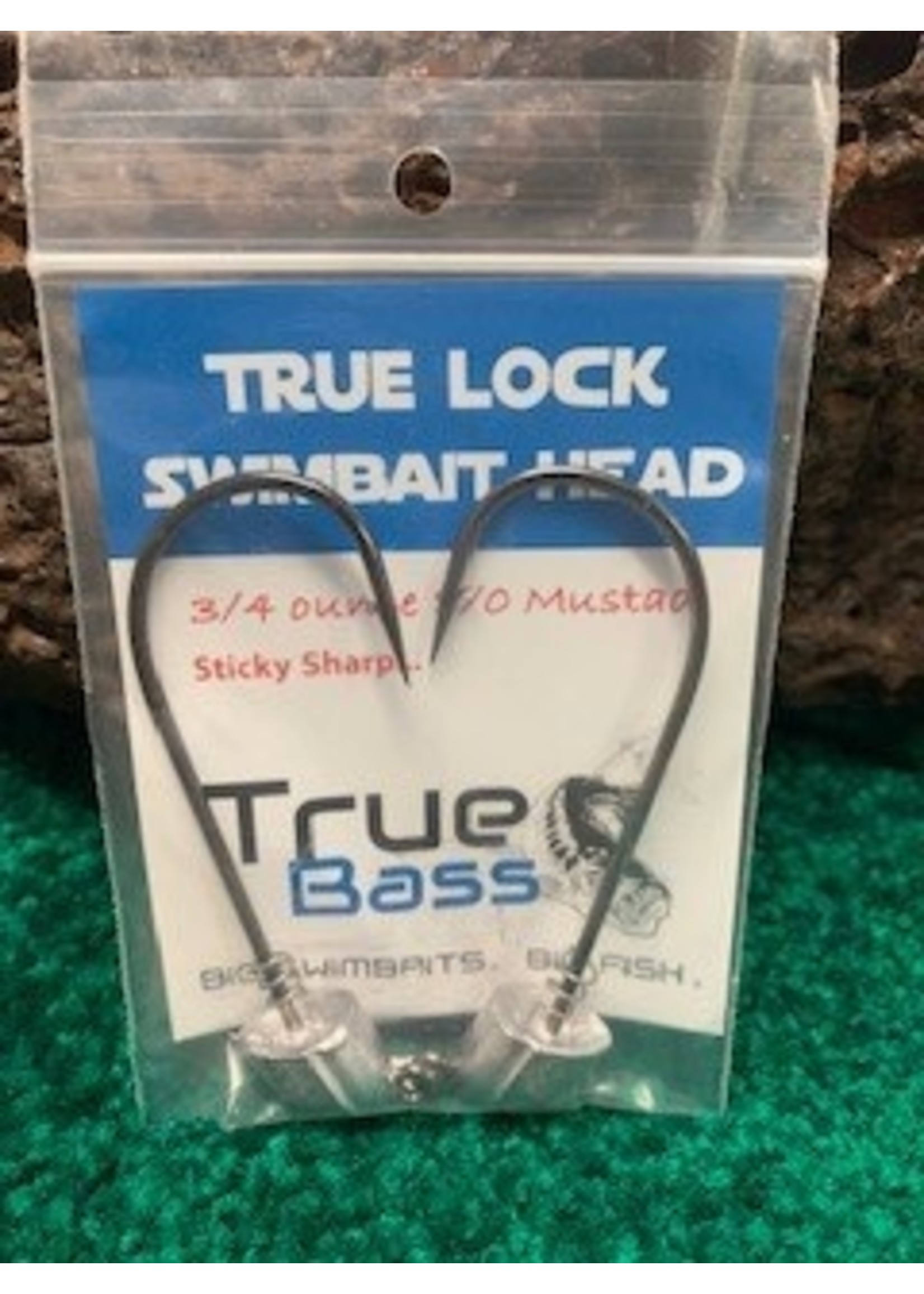 TRUE LOCK TRUE BASS TRUE LOCK SWIMBAIT JIG HEAD RAW LEAD 3/4OZ 8/0