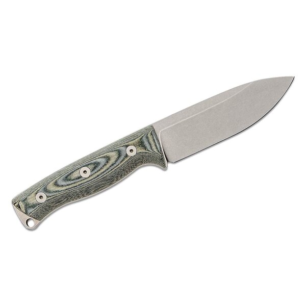 The White River White River Knives Ursus 45 Fixed Blade Knife 4.5" S35VN Stonewashed, Black/OD Green Linen Micarta Handles, Kydex Sheath (WRUR45-LBO)