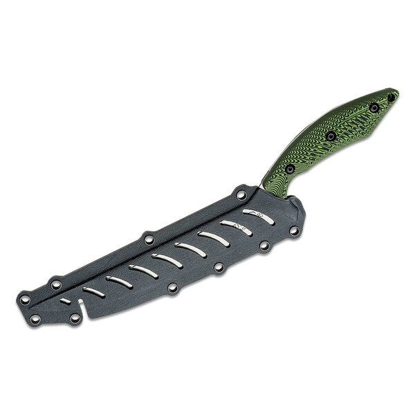 The White River White River Knives Step-Up Fillet Knife 8.5" S35VN Stonewashed Blade, Black and Green G10 Handles, Kydex Sheath (WRSUF-GGB)