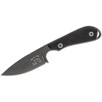 The White River White River Knives M1 Pro Backpacker Fixed Blade Knife 3.25" S35VN Black ionbond, Textured Black G10 Handles, Kydex Sheath - WRM1-TBL-CBI