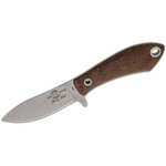 The White River White River Knives Jerry Fisk Sendero Pack Knife 3.25" S35VN Stonewashed Blade, Natural Burlap Micarta Handles, Kydex Sheath - WRJF-PAC-BNA