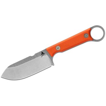 The White River White River Knives Firecraft FC3.5 Pro Fixed Blade Knife 3.5" S35VN Stonewashed, Textured Orange G10 Handles, Black Kydex Sheath - WRFC-3.5-PRO-TOR