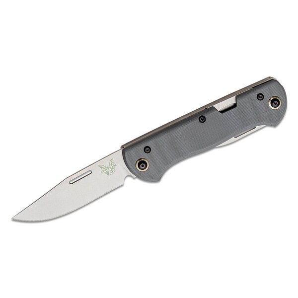Benchmade Benchmade Weekender 2-Blade Slipjoint Folding Knife 2.97" Satin S30V Clip Point and Drop Point Blades, Cool Gray G10 Handles - 317-1