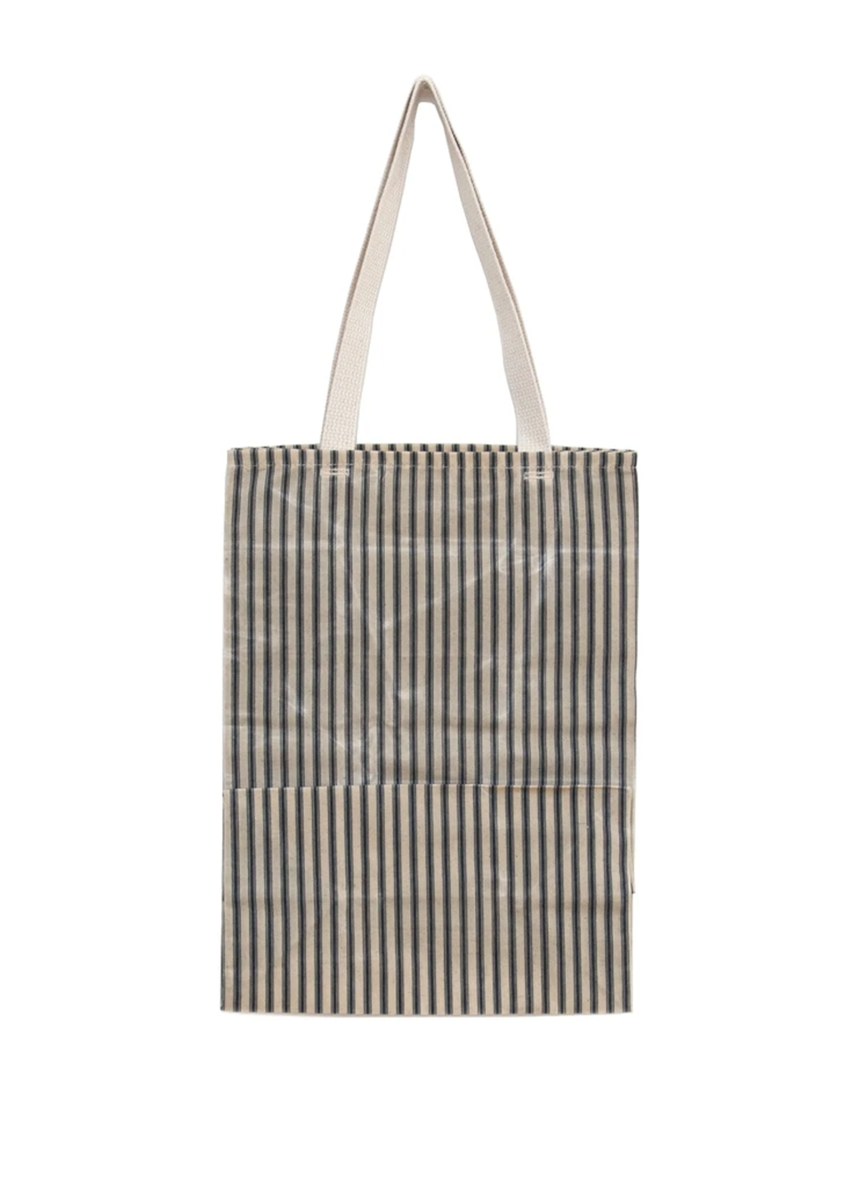 WAAM Industries Eco-Friendly Grocery Tote - Navy Striped