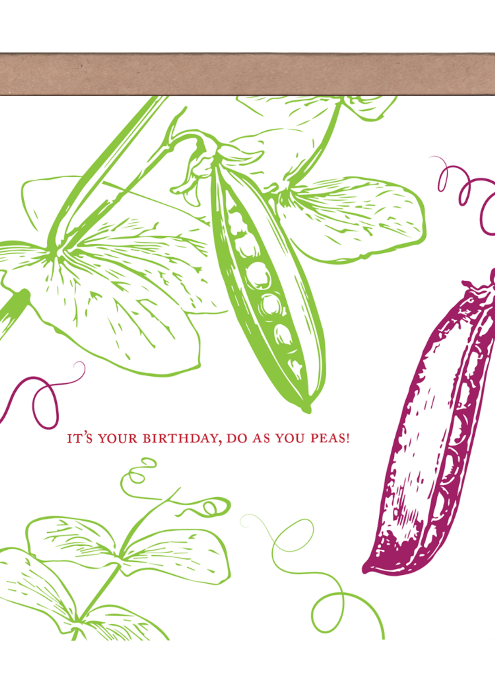 Ampersand M Studio Birthday Peas Pun Card