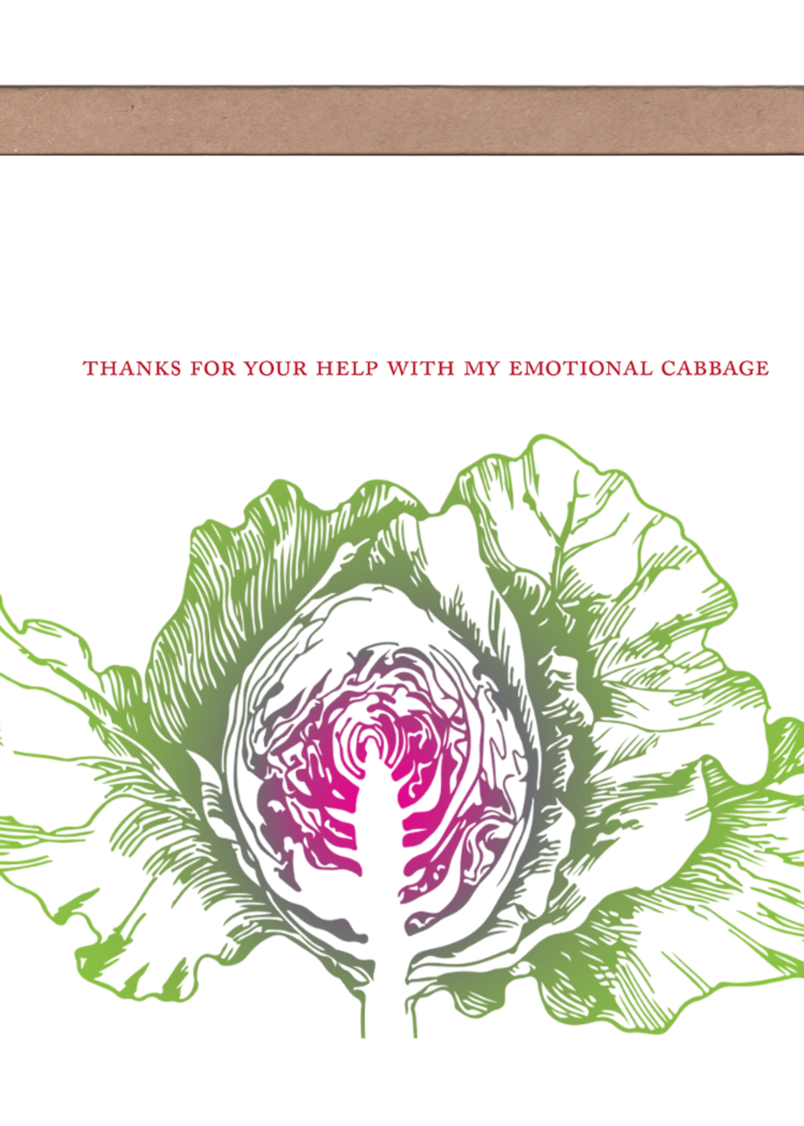 Ampersand M Studio Emotional Cabbage Pun Card