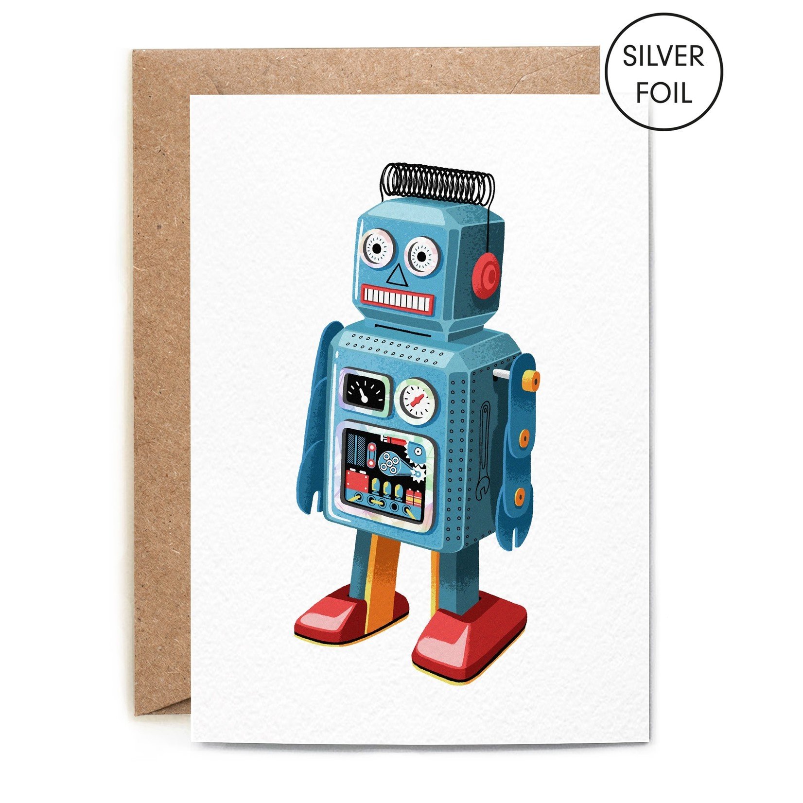 Folio Retro Robot Card