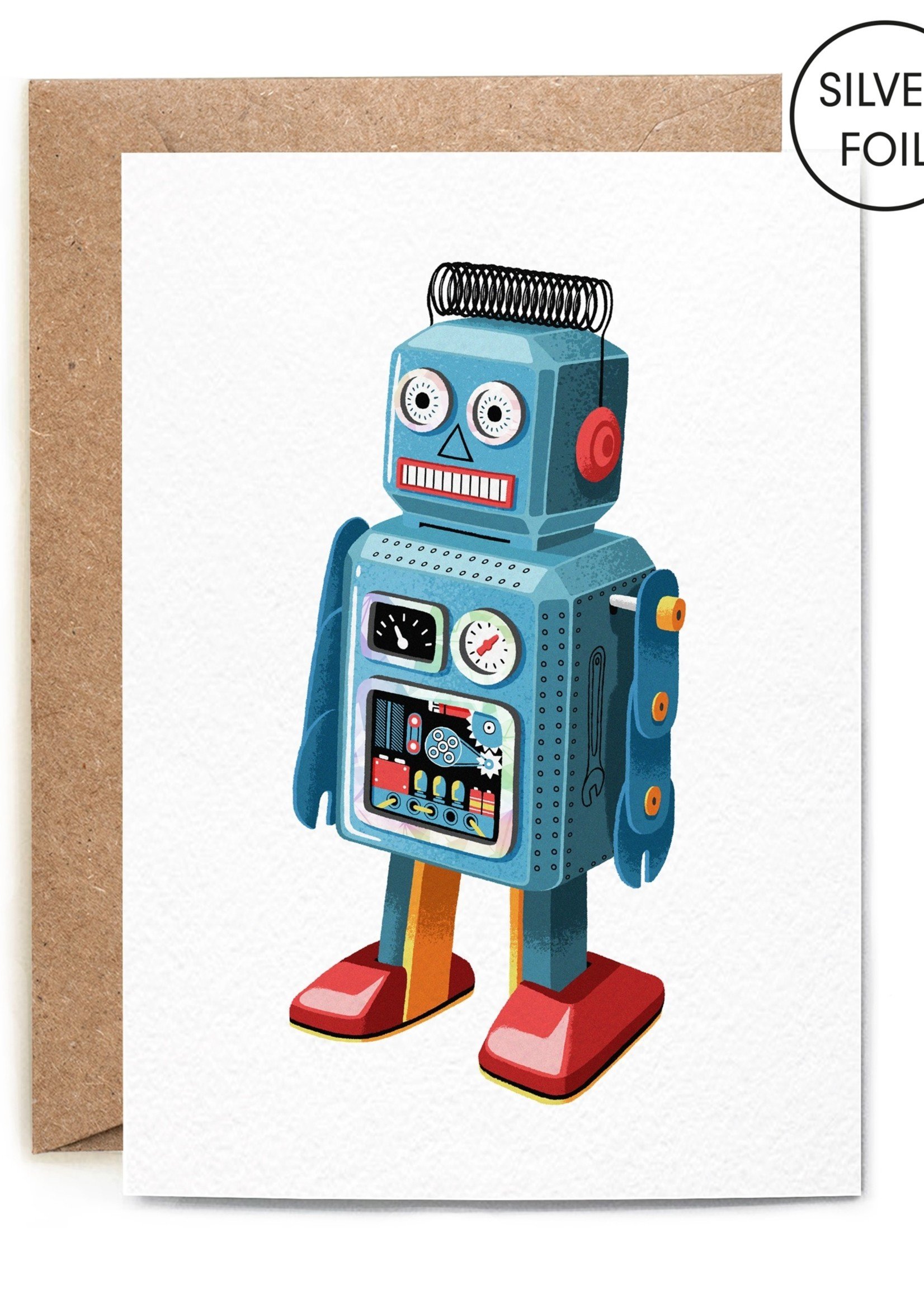 Folio Retro Robot Card