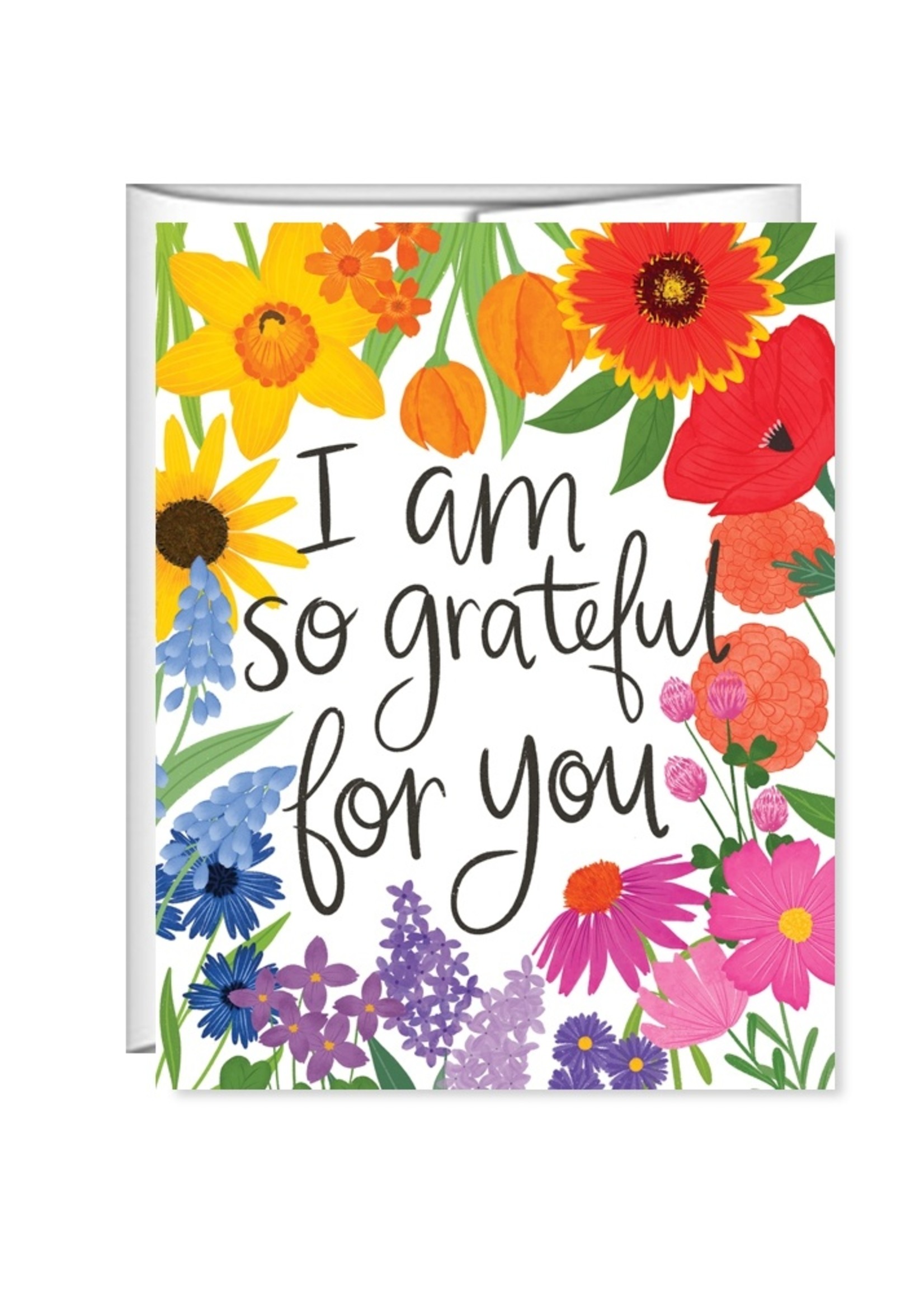 Pen & Paint I am so grateful for you, spring, thank you card
