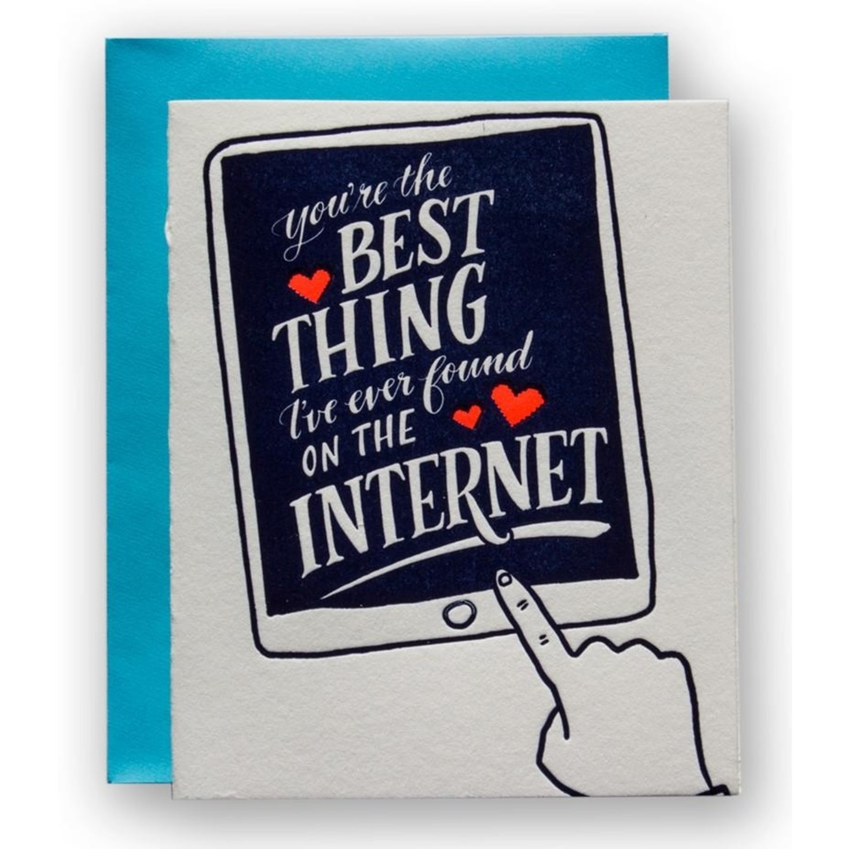 Ladyfingers Letterpress Best Thing On The Internet Card