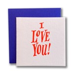 Ladyfingers Letterpress Tiny I Love You Card