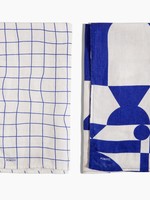 Poketo Linen Tea Towel Set in Blue