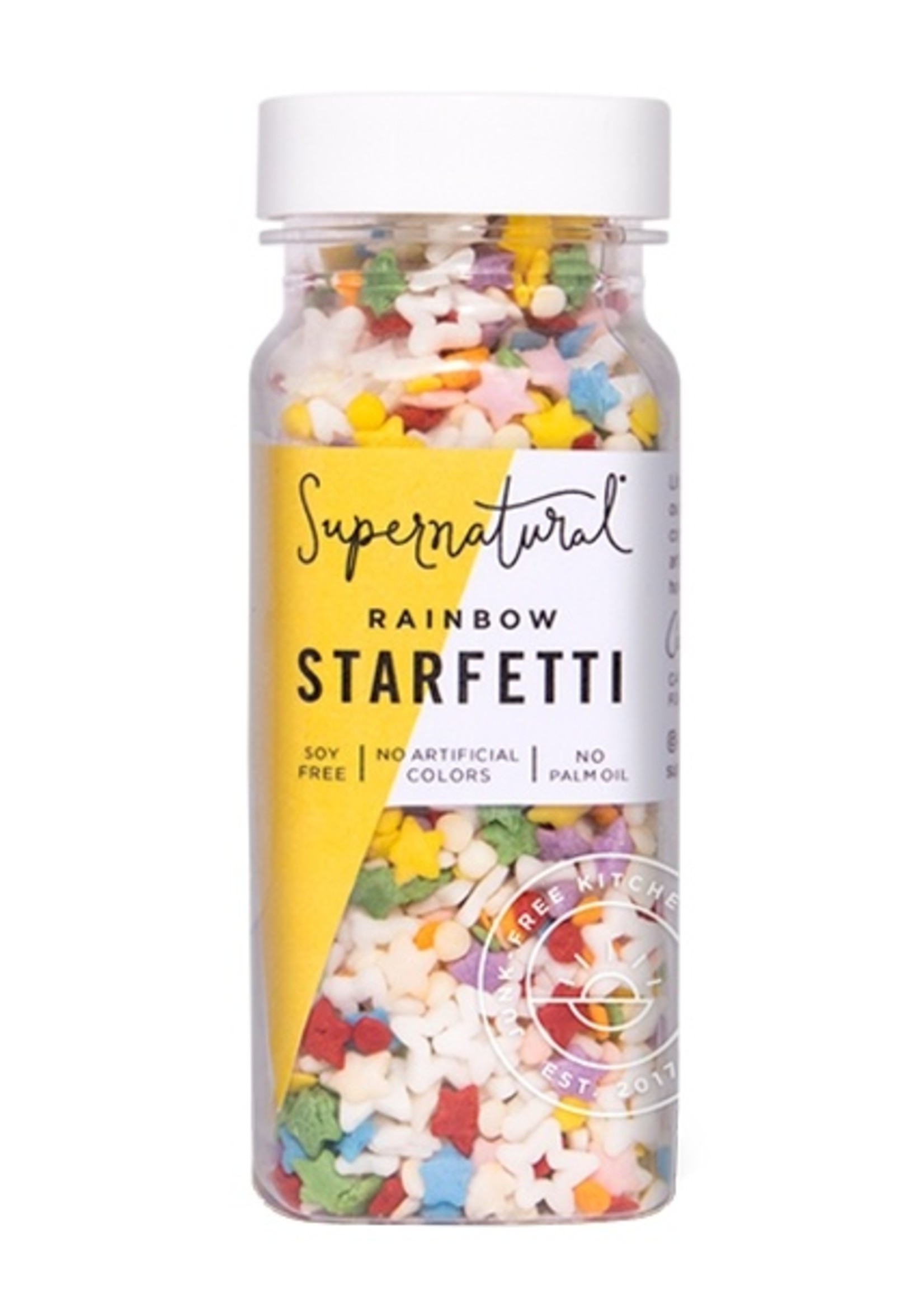 Supernatural Dye-Free Rainbow Starfetti Sprinkles