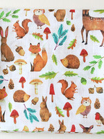 The Fox in the Attic Muslin Swaddle Blanket- Woodland