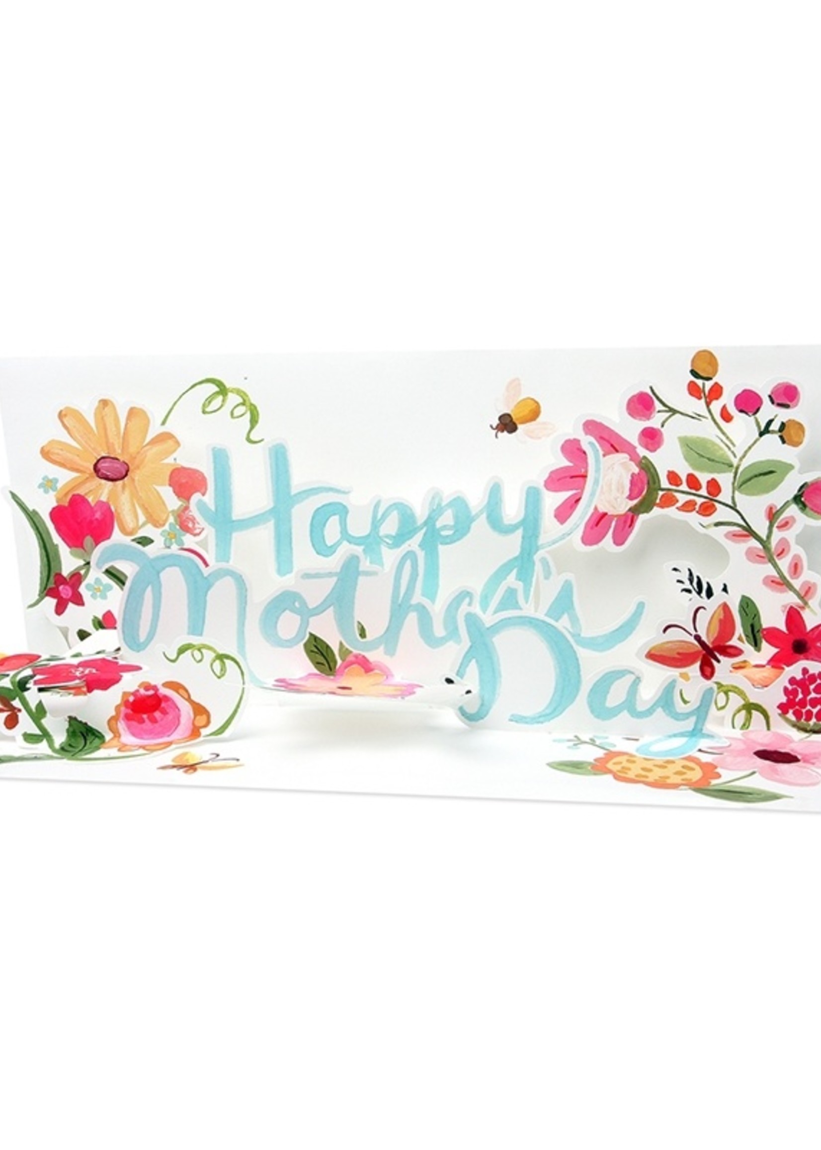 Up With Paper Floral Mothers Day Words Card