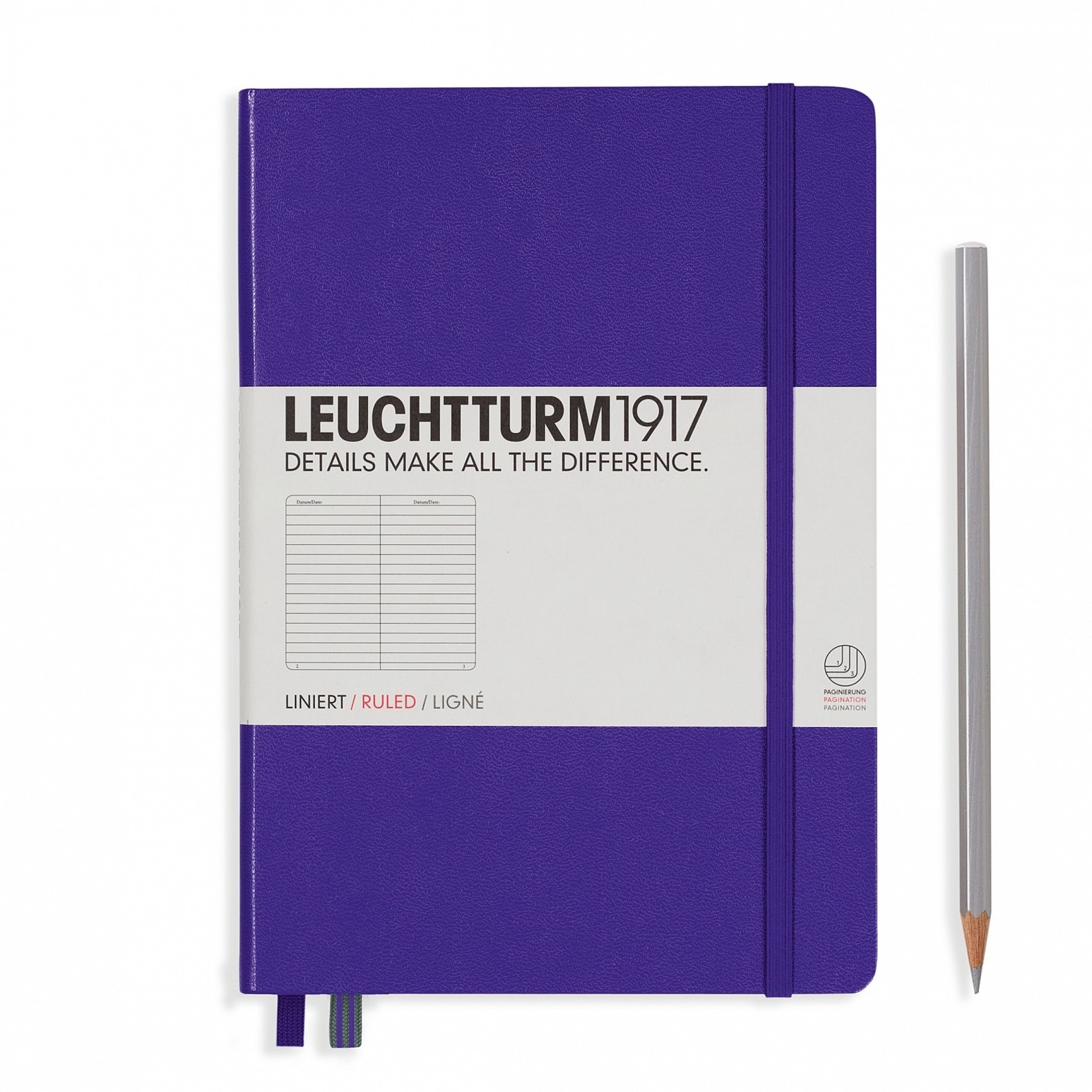 LEUCHTTURM1917 Notebook Hardcover Medium (A5) - 251 pages-Purple/Ruled